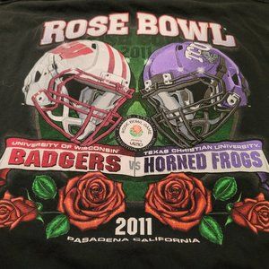 2011 Official Rose Bowl Graphic Tee, Wisconsin vs. TCU, Front and Back Hit 2XL